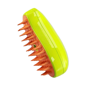Cat Steam Brush Green – 3-in-1 Grooming & Deshedding Tool 🐾